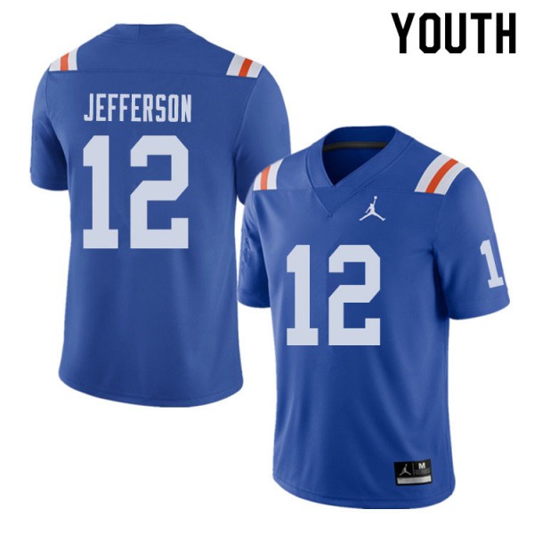 Jordan Brand Youth #12 Van Jefferson Florida Gators Throwback Alternate College Football Jerseys
